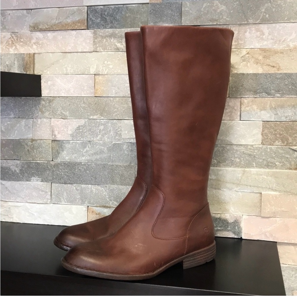 Brown Leather Riding Boots